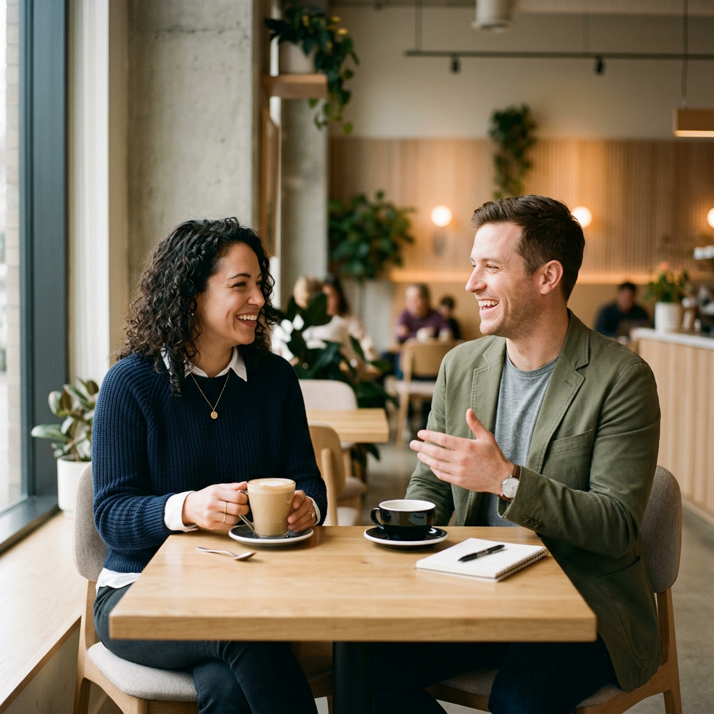 Friendly consultation conversation