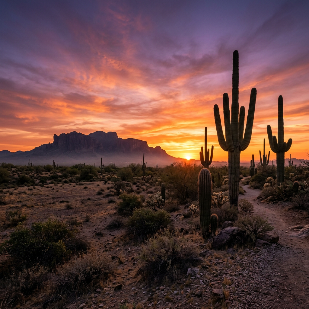Phoenix Arizona desert sunset